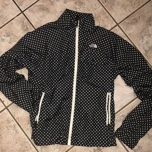 Black & White Polka Dot North Face Windbreaker